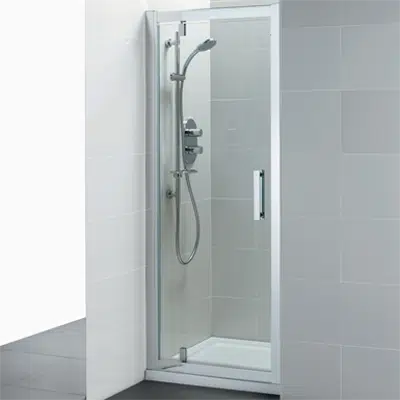 bilde for Synergy 900mm Pivot Shower Door, IdealClean Clear Glass, Bright Silver Finish