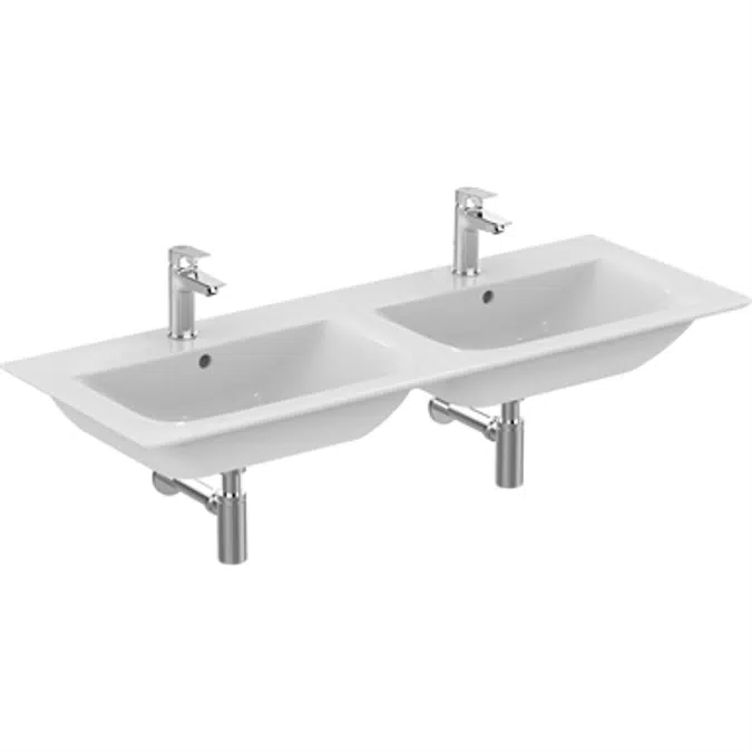 CONNECT AIR Lavabo-plan double 124 x 46 cm