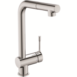 ceralook slim sink mixer rim mounted pull- out spray 1 function side handle in chrome with blue start thecnology