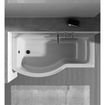 connect bath asy 170x90mm white ig lh frm pan
