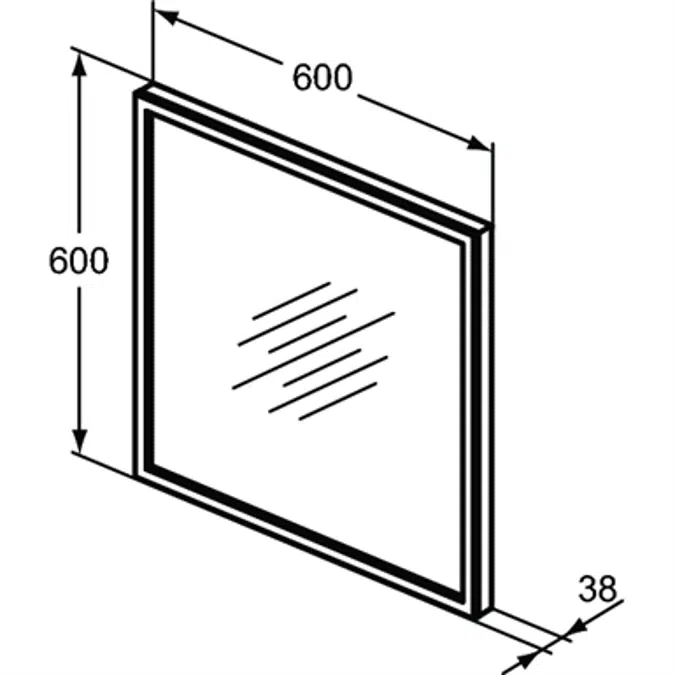 Conca MIRROR SQUARED  60 BLK