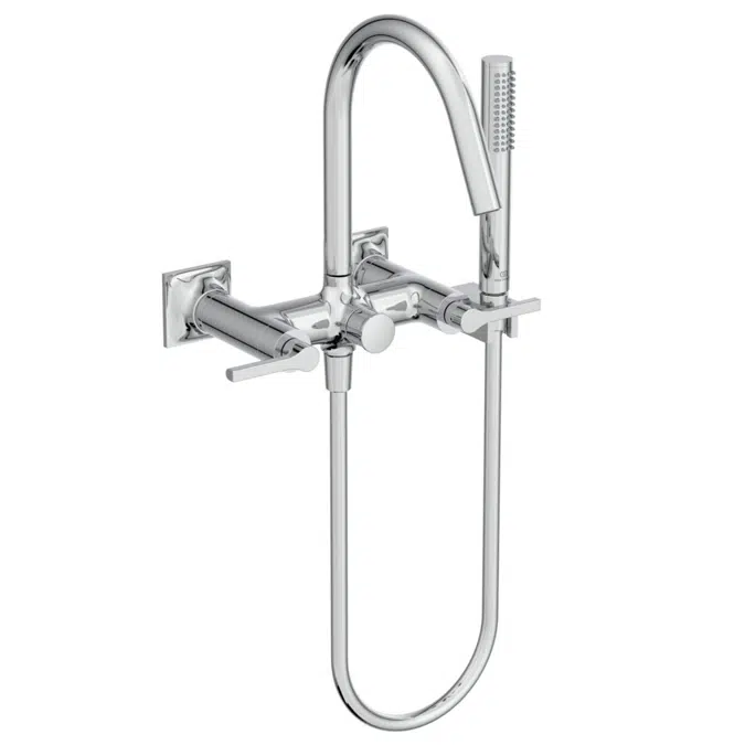 JOY NEO BATH & SHOWER EXPOSED DUAL CONTROL  WITH LEVER HANDLES AND HANDSHOWER SET