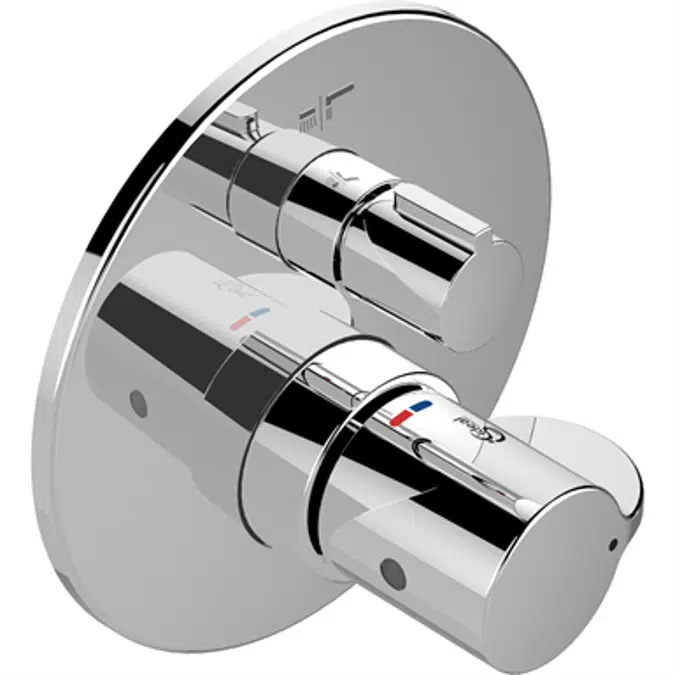 BIM objects Free download! Ceraplus thermostatic buildin bath shower mixer BIMobject