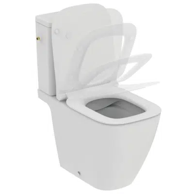 Imagem para I.Life b, close coupled toilet with cistern side inlet 6/3l and sandwich seat}