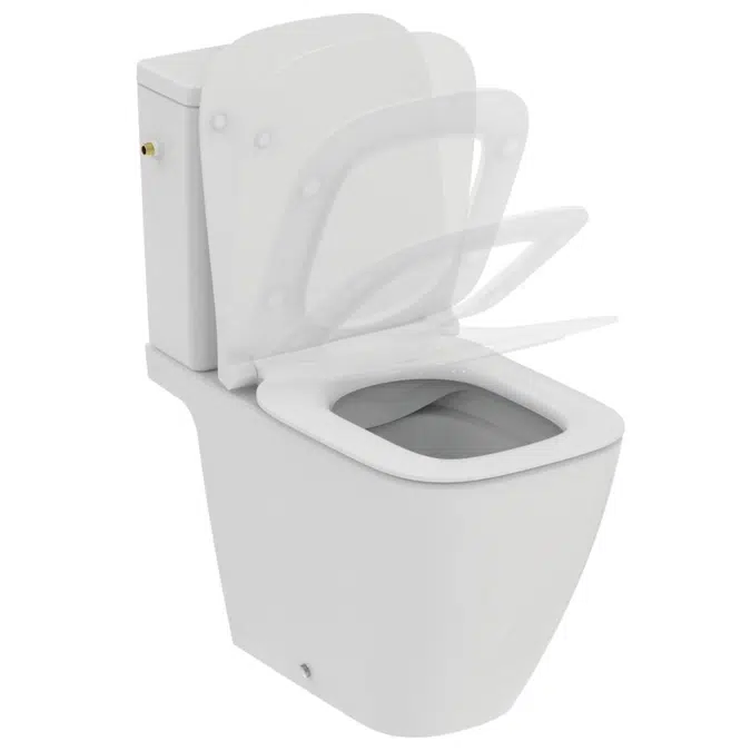 I.Life b, close coupled toilet with cistern side inlet 6/3l and sandwich seat