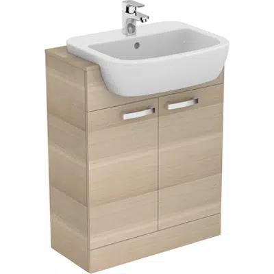 Imagem para P_Tempo 55cm Semi-countertop Washbasin, 1 Taphole}