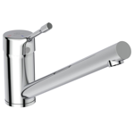 ceralook single lever sink mixer rim- mounted with low attached soldered tubular spout