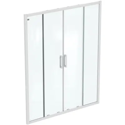 imagen para CONNECT 2 2SLIDER DOOR 160 WITHOUT HANDLE WHITE FRAME AND CLEAR GLASS