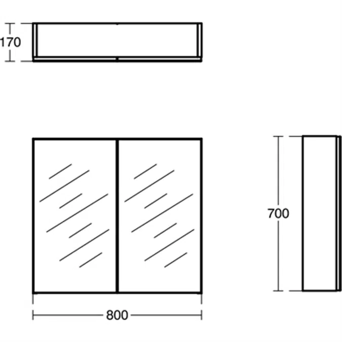 M+L MRR CAB LOW 80X70 MATT AL