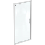 connect 2 pivot door 100 clear glass bright silver finish