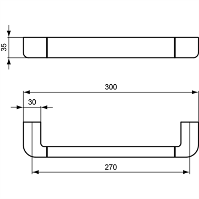 Ideal standard towel discount rail