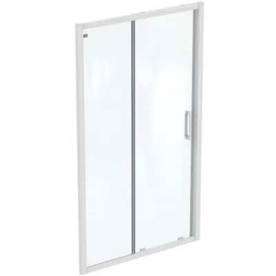 Image for CONNECT 2 SLIDER DOOR 115CM WITHOUT HANDLE WHITE FRAME AND CLEAR GLASS