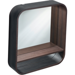 dea mirror 600 gls grn framed shelf&led