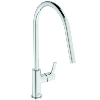 GUSTO SLIM SINK MIXER C ROUND SPOUT BLUE START图像