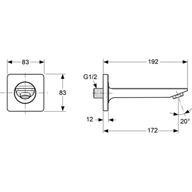 BIM objects - Free download! STRADA wall spout | BIMobject