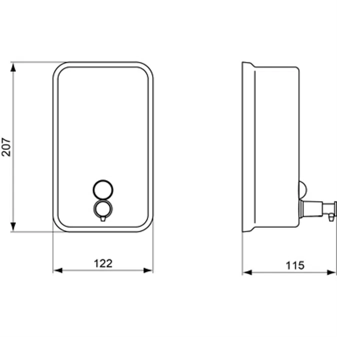 IOM SOAP DISPENSER WALL MTD STS 1000ML