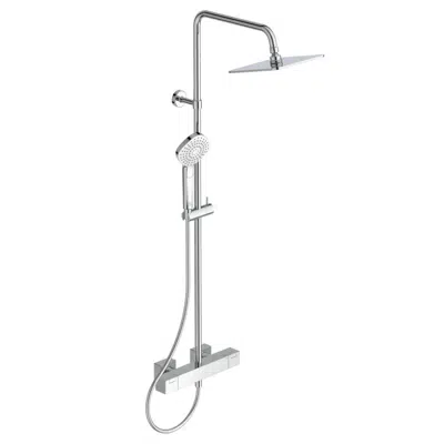 imagem para CERATHERM C100 SHOWER MIXER EXPOSED OFFSET & SHOWER SYSTEM ROUND 