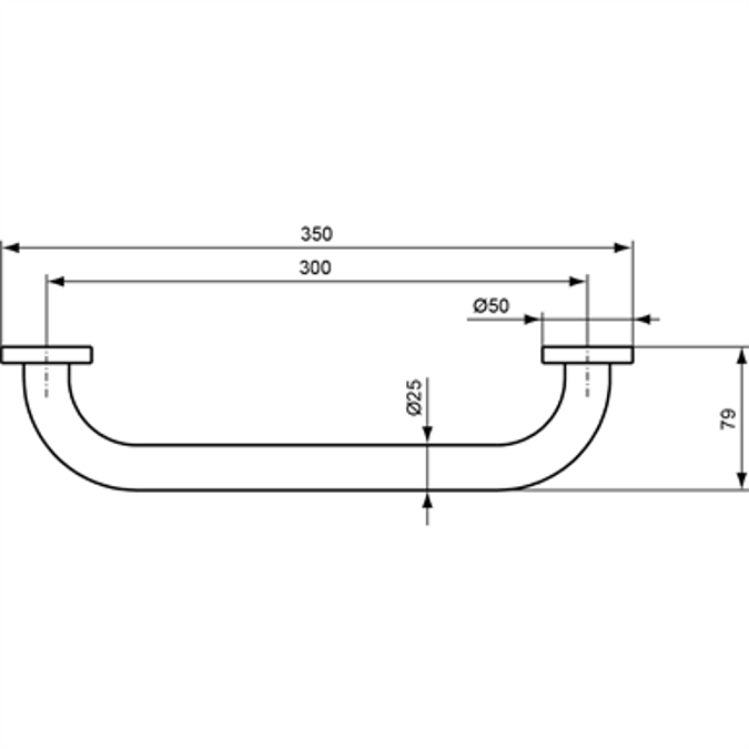 Iom Grab Rail 300 mm