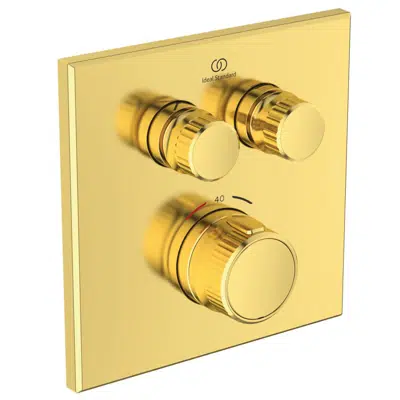 imagem para Ceratherm Navigo Thermostatic Shower Mixer 2 Controls and Square Escutcheon