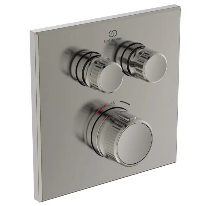 Ceratherm Navigo Thermostatic Shower Mixer 2 Controls and Square Escutcheon