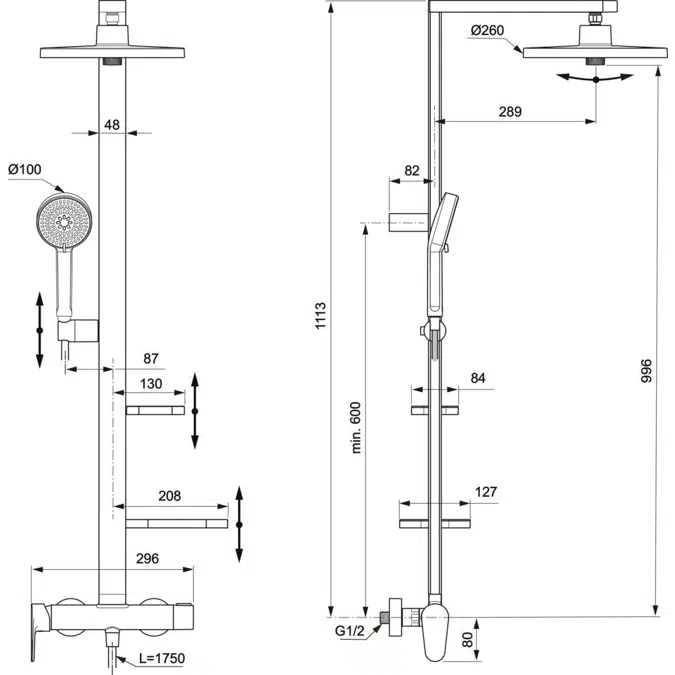 CERAFLOW ALU+ SHR SYS SL 2F 260MM 2S RO