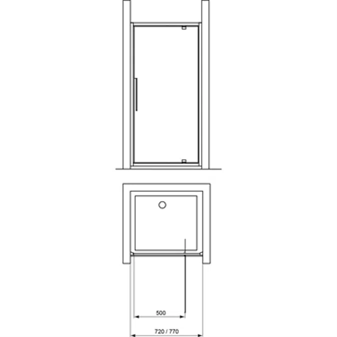 KUBO PV 75 UNHAND DOOR BRT/SIL SATIN EU