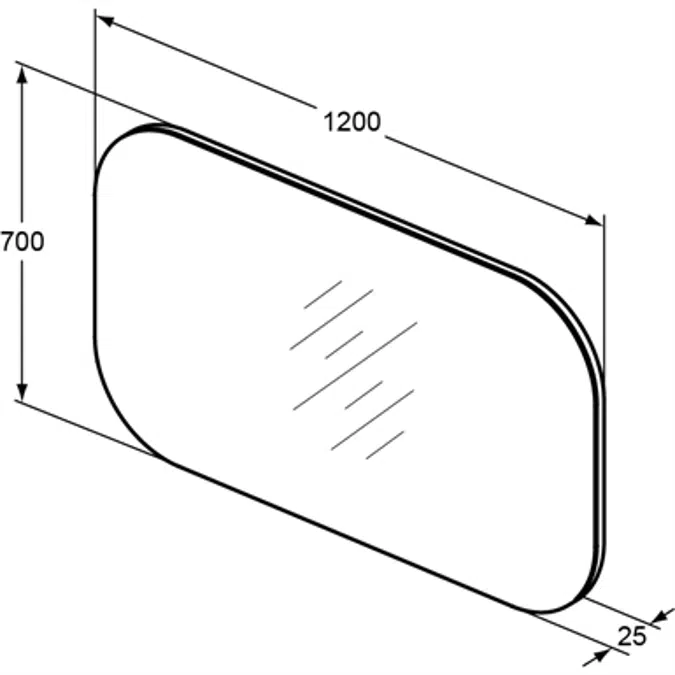 SOFTMOOD mirror 1200x22mm