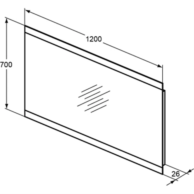 OTHER Miroir lumineux rectangulaire 120 x 70 cm