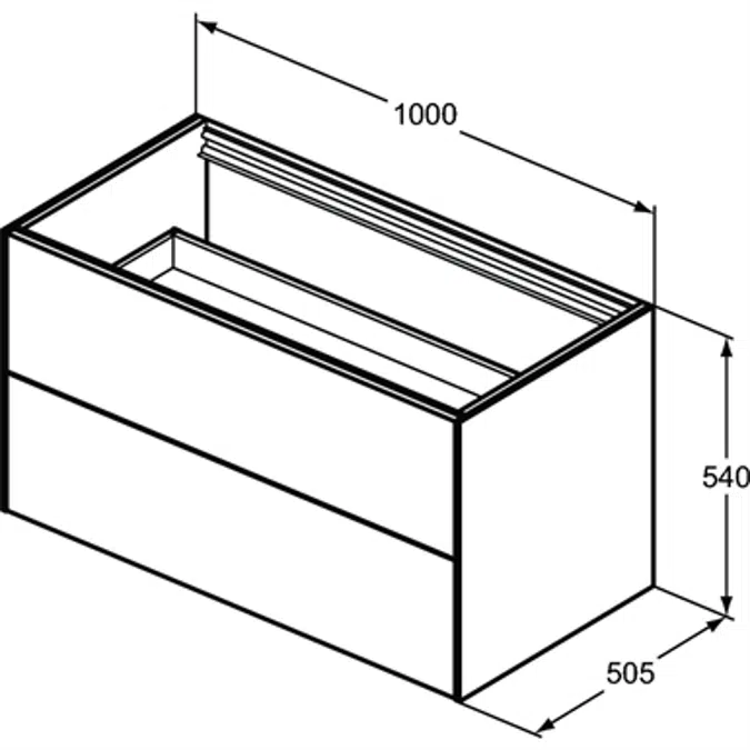 Conca BSN UN 100X50X55 2 DR NOWTOP  ANMT