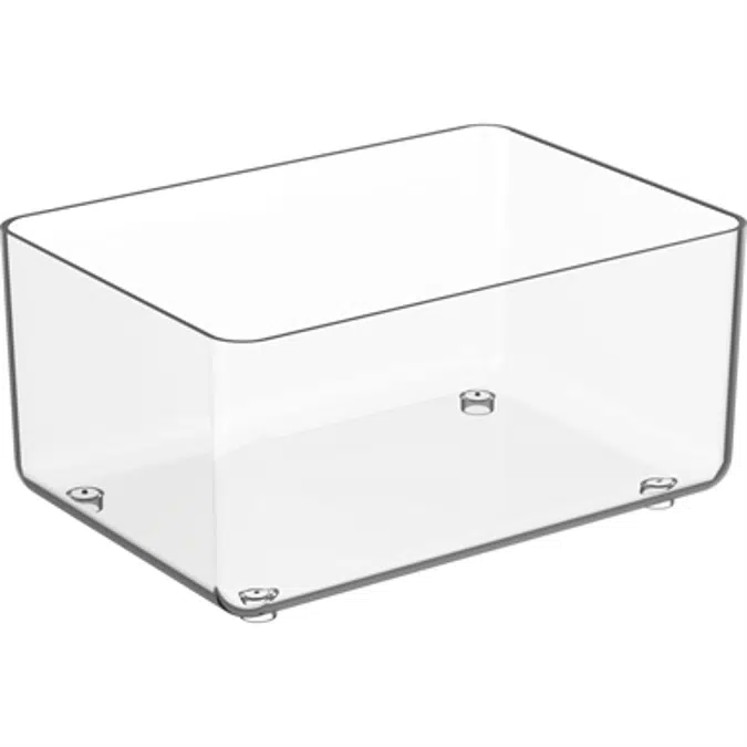 STORAGE BOX MEDIUM CLEAR F/BASIN UNIT