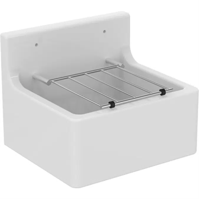 SERVICE SINK 46X38 WHITE + GRID