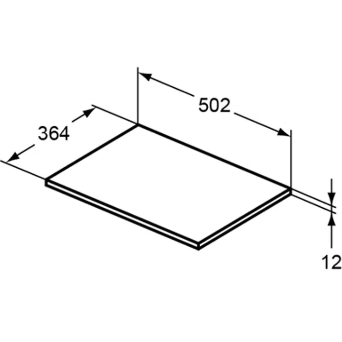 TONIC II WORKTOP 500 GLS LGY BSN ST SHLF