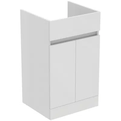 Image for BASIN UNIT 50x44 2 DRS FS IN GLOSSY WHITE, MID GREY, NATURAL OAK, FLINT HICKORY
