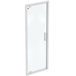 connect 2 pivot 75cm , door without handle,  white frame and clear glass
