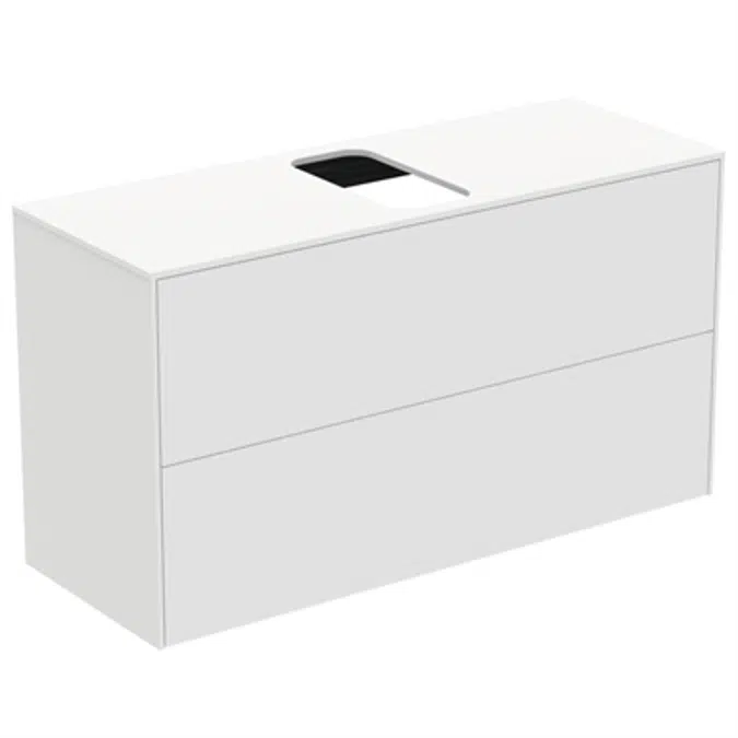 Conca BSN UN 100X37X55 2 DR+WTOP CTR CUT WHMT