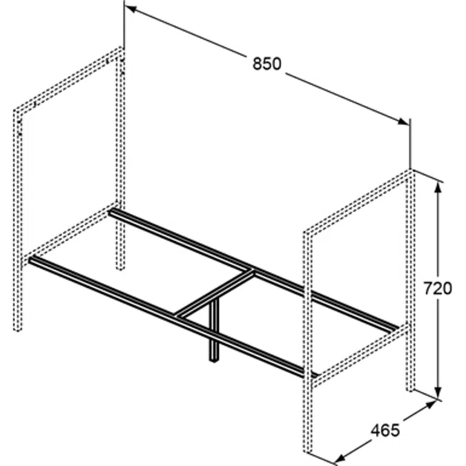 ADAPTO LEG FRAME BAR 85