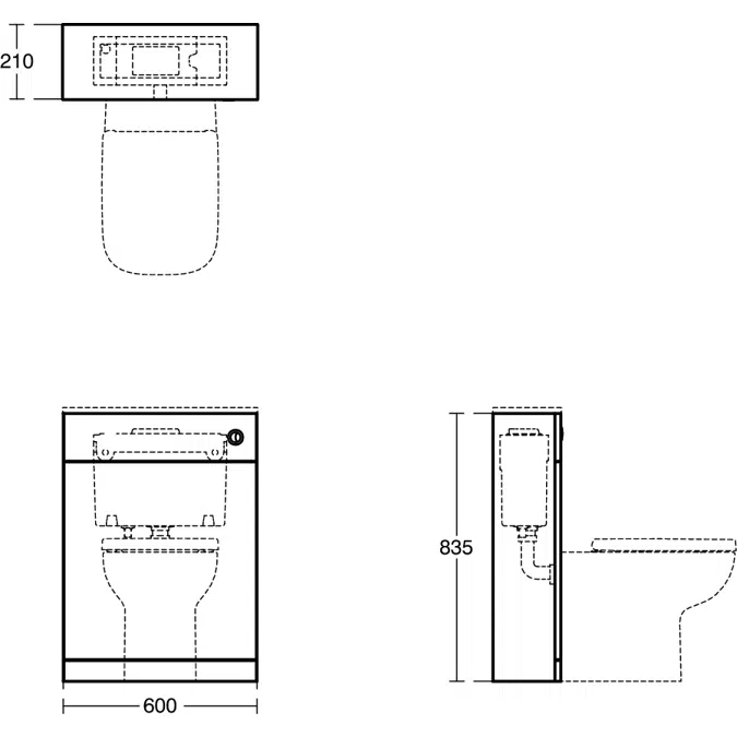 I.Life S WC Unit Compact 60 Unfitted