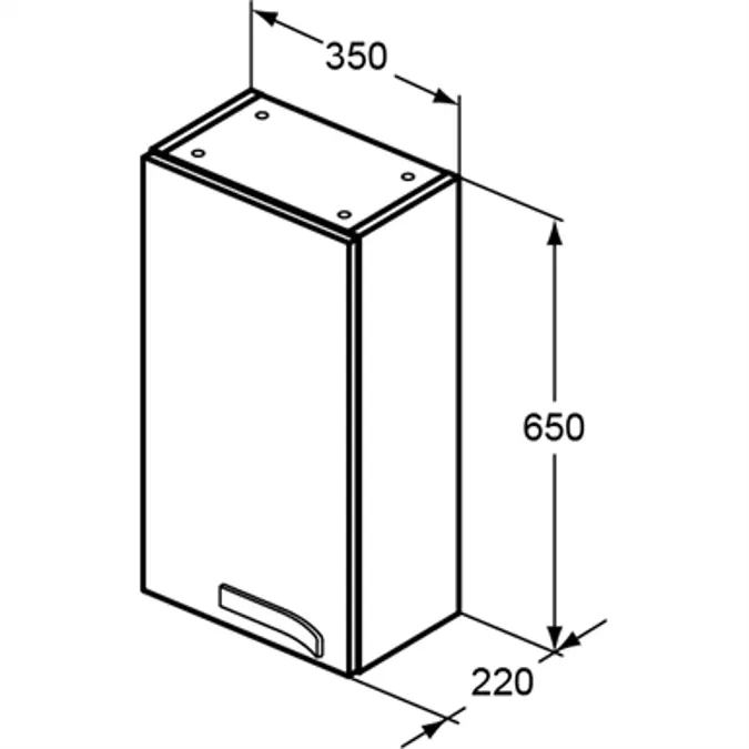 BIM objects - Free download! STRADA WALL UN 350 GLS White LH Door ...