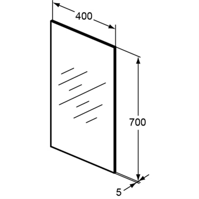 BIM object Mirrors CONNECT/CONCEPT Mirror 40X70 Ideal Standard