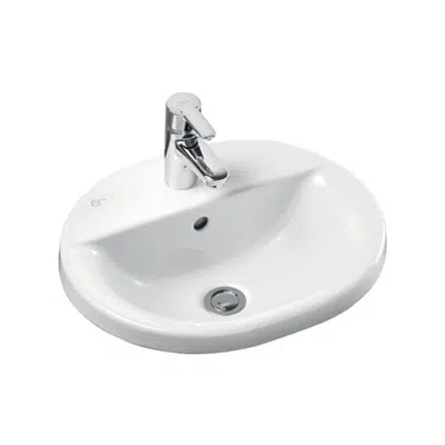 Image for Concept Oval 48cm Countertop Washbasin 1 Taphole