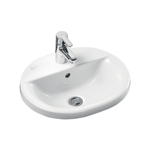 concept oval 48cm countertop washbasin 1 taphole