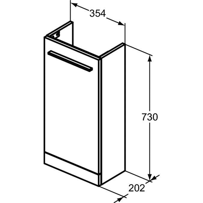 I.Life S Handwash Basin Unit Floor Standing Tempo 35cm