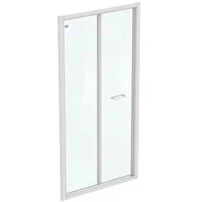 bild för CONNECT 2 BIFOLD 100CM , DOOR WITHOUT HANDLE,  WHITE FRAME AND CLEAR GLASS