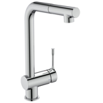 ceralook single lever sink mixer rim- mounted with pull- out hand spray 1 function