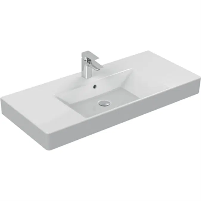 STRADA vanity basin 1010x455mm, 1 taphole, with overflow