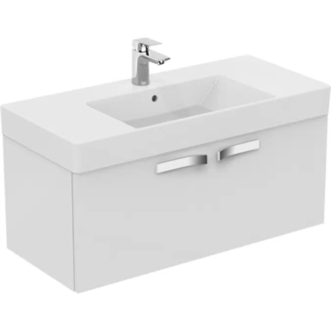 STRADA vanity basin 1010x455mm, 1 taphole, with overflow