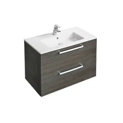 Image for Tempo Wall Hung 800mm Vanity Unit With 2 Drawers