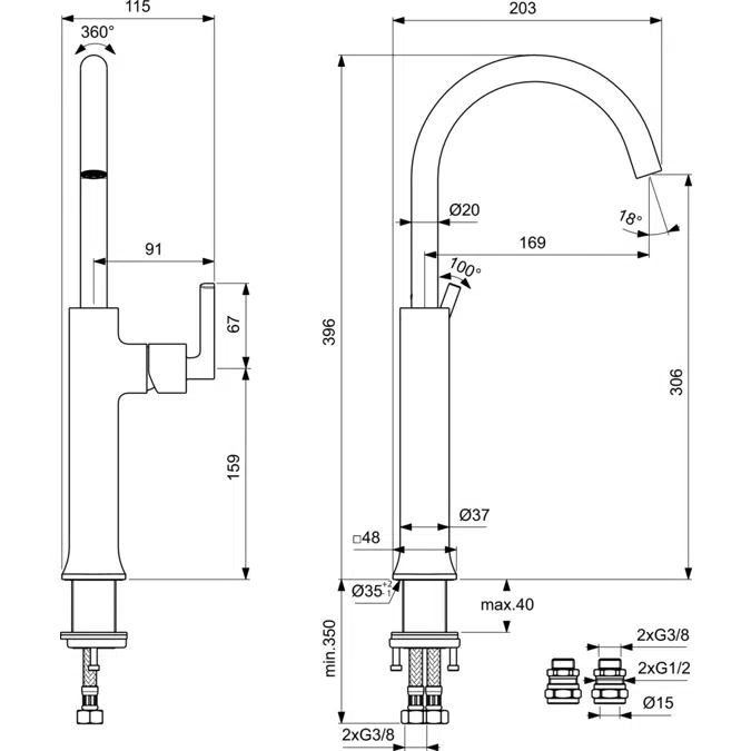 JOY NEO VESSEL MIXER SINGLE LEVER