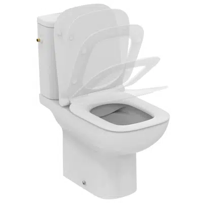 I.LIFE A  CLOSE COUPLED TOILET,HORIZONTAL OUTLET CISTERN 6/3L, SOFTCLOSE SEAT & COVER için görüntü