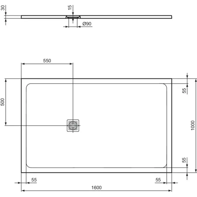 BIM objects - Free download! ULTRA FLAT S + 160X100 SHOWER TRAY | BIMobject